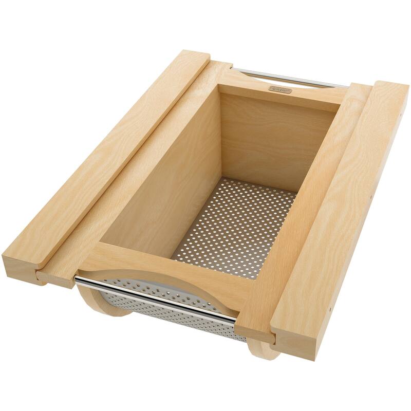 Rev-A-Shelf 4SSB-15 Modern 14-11/16" Wide Cabinet Door Organizer with - Maple / Stainless Steel