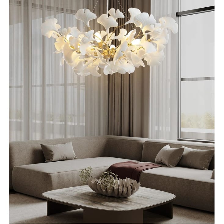 KAYLA Luxury Ginkgo Branch Chandelier for Living Room, Dining Room, Foyer, Kitchen Island