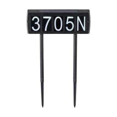 Solar Address Sign with Dual Color LEDs - 5.50