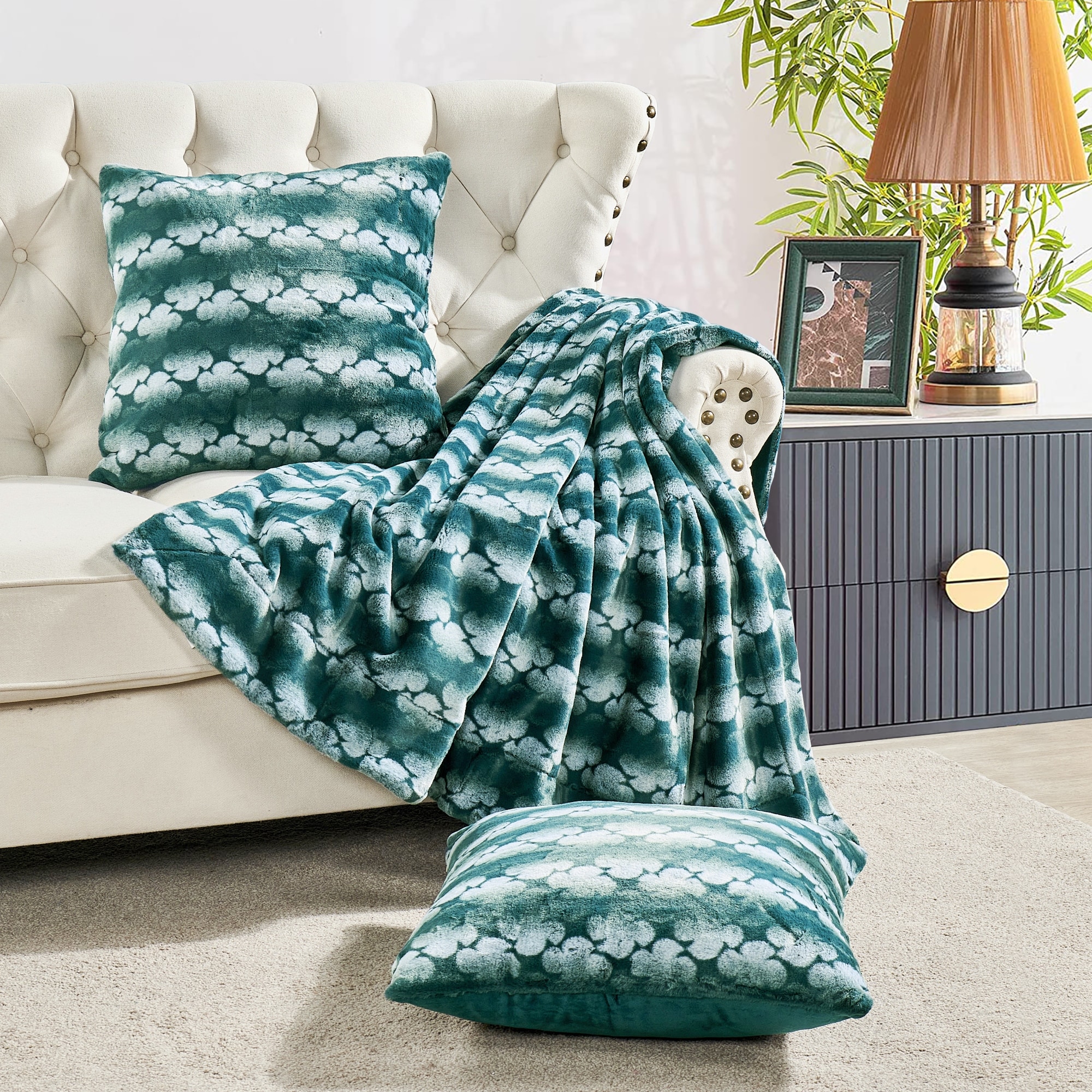 Home Soft Things Ballys Woven Throw Blanket