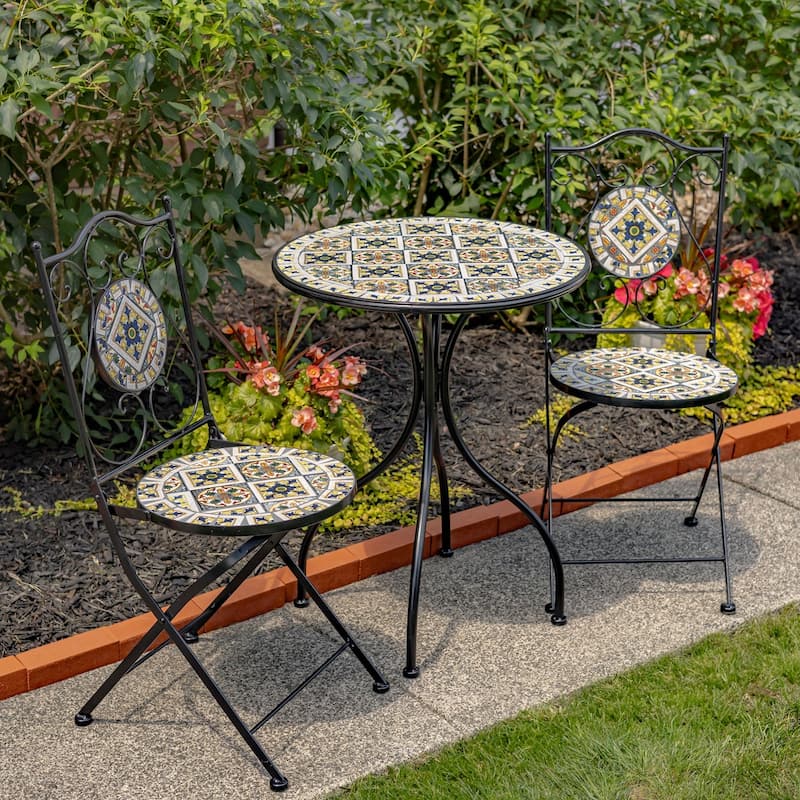 Mosaic Bistro Sets - 23.5"x23.5"x29.75"
