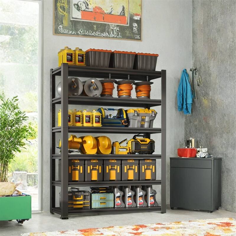 82"H 6 Tier Metal Shelves for Storage Garage Shelving Storage Shelves