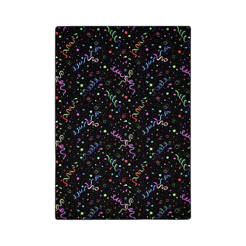 4'x6' area rug in Fluorescent - durable soft decorative rug for home, living room & bedroom - 6' x 7'