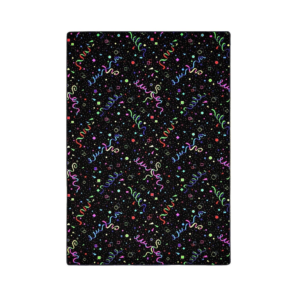 6'x9' area rug in Fluorescent - durable soft decorative rug for home, living room & bedroom - 6' x 7'