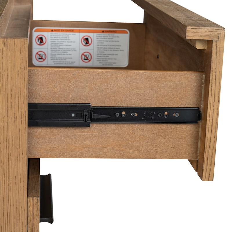 Magnussen Home Davenport Rustic Caramel Panel Storage Bed