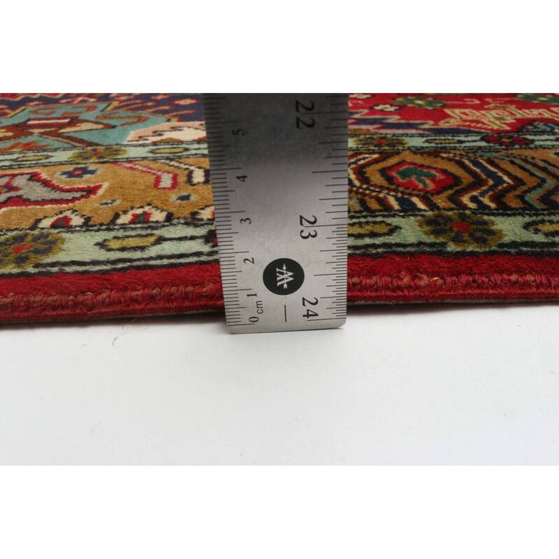 ECARPETGALLERY Hand-knotted Kayseri Vintage Red Wool Rug - 3'4 x 4'10