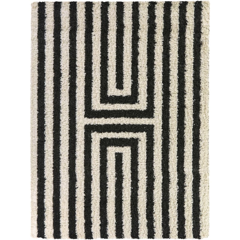 Philbin Striped Shag Area Rug