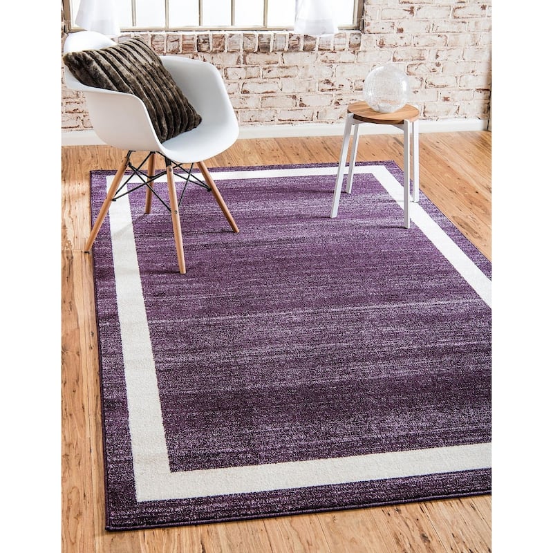 Contemporary Weby Collection Area Rug - 7'x10' - Violet
