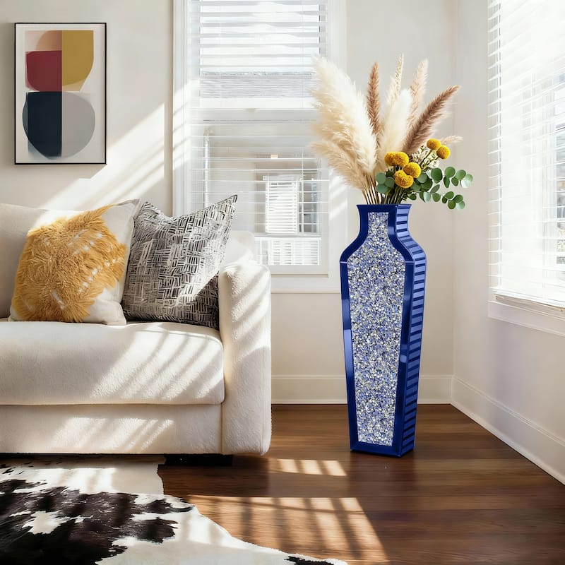 Glass Floor Vase Crystal Home Decor