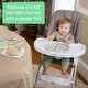 preview thumbnail 4 of 5, Compact Folding High Chair, Food-Grade Safe Plate, Safety Harness, for Ages 6 Months and Up, Unisex - Grey
