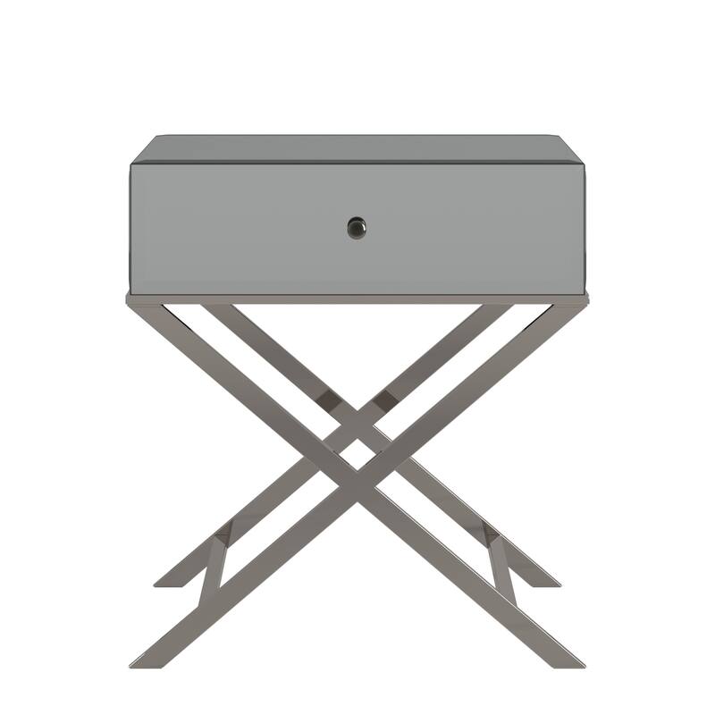 Camille X Base Mirrored Accent Campaign Table by iNSPIRE Q Bold