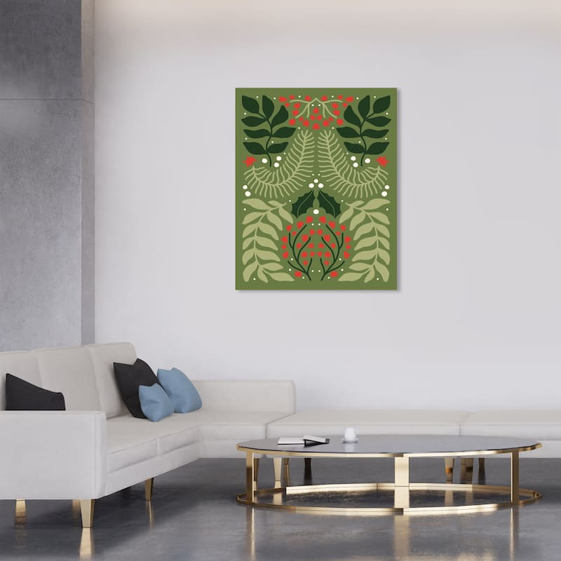 Wynwood Studio Canvas Holiday and Seasonal From the elves hidden place Green Modern & Contemporary Wall Art Canvas Print - 30 x 36