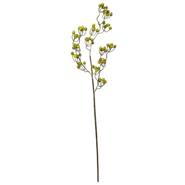 Nearly Natural 36" Berry Artificial Flower, Green, Set of 8