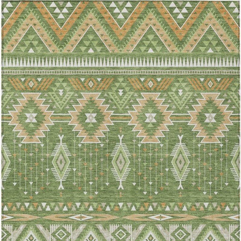 HomeRoots Aztec Transitional Rectangle Outdoor Rug