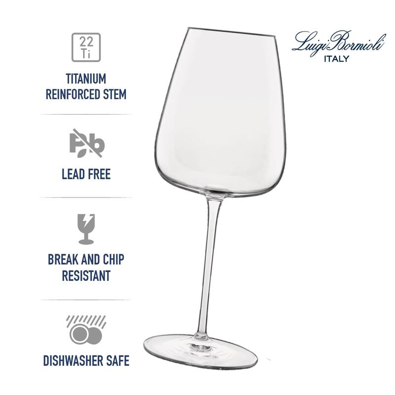 Luigi Bormioli Set of 4 Talismano Chardonnay Grand Cru White Wine Glasses - 18.5 oz.