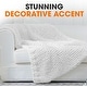 preview thumbnail 10 of 48, Cheer Collection Ultra Plush Chunky Cable Knit Throw Blanket