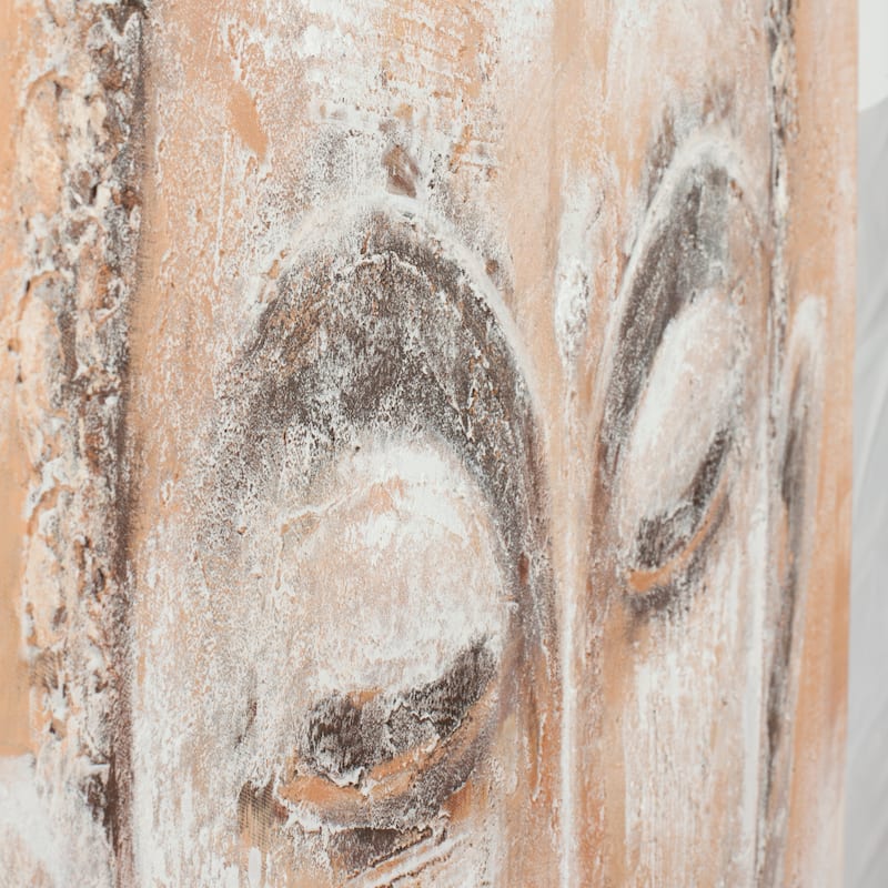 SAFAVIEH Home Buddah Orange and White 39.4-inches Canvas Art Painting - Orange/White