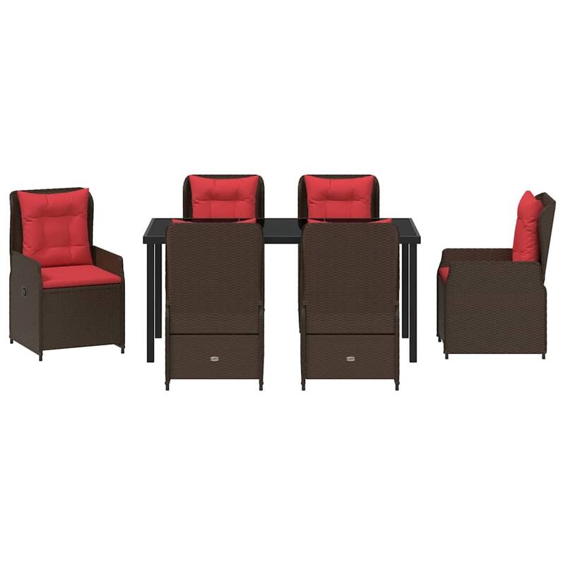 vidaXL Garden Dining Set Poly rattan