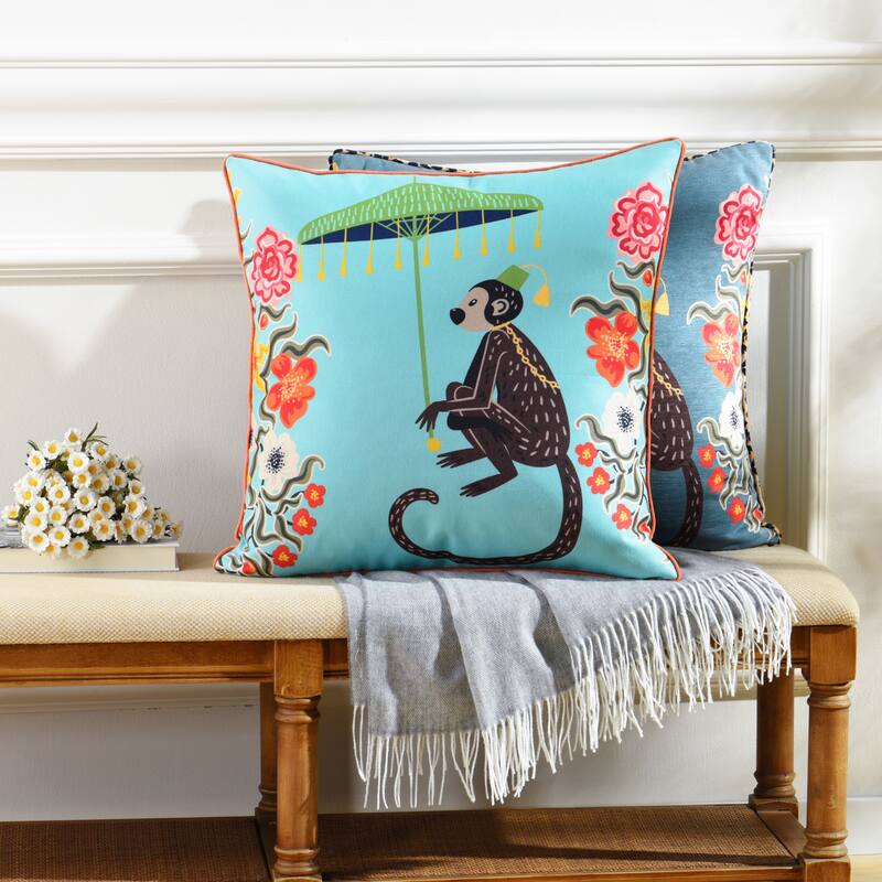 StyleCraft Maharaja Monkey Right Side Throw Pillow