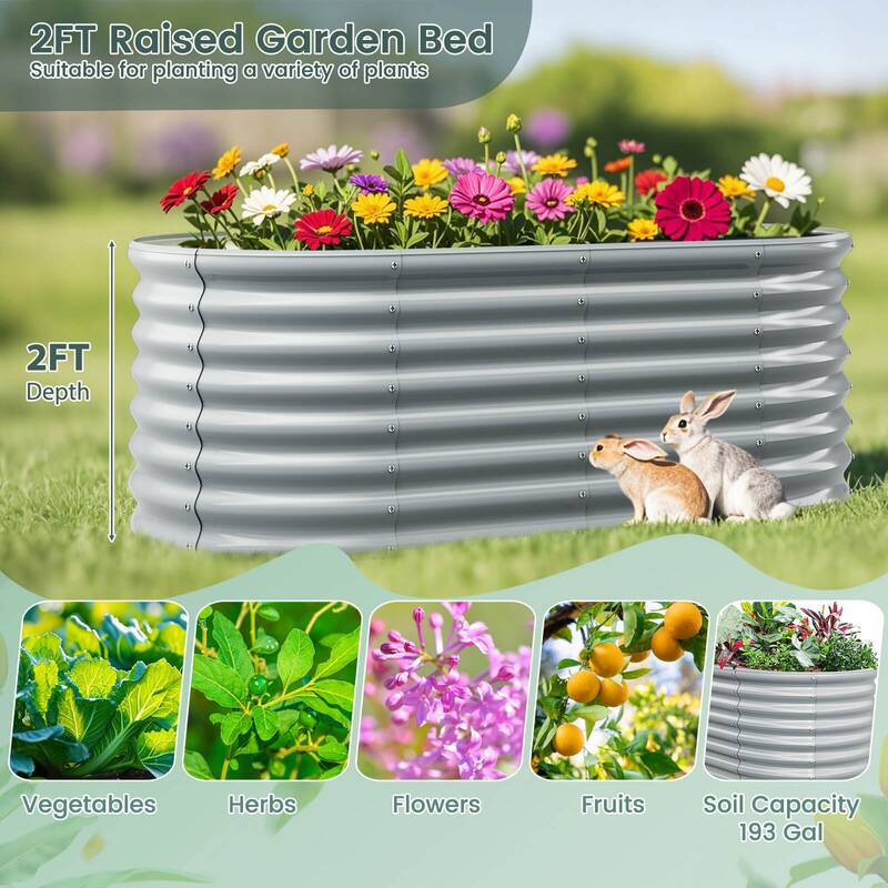 Costway 2 PCS Raised Garden Bed Kit Planter Raised Garden Boxes - See Details