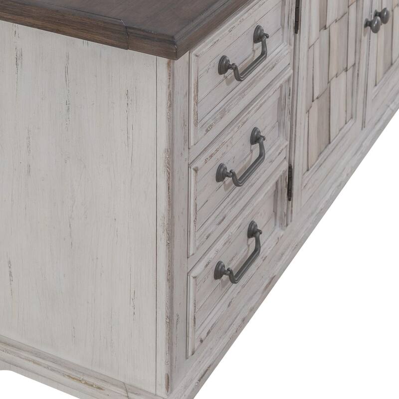 River Place Riverstone White & Tobacco Entertainment TV Console Various Sizes