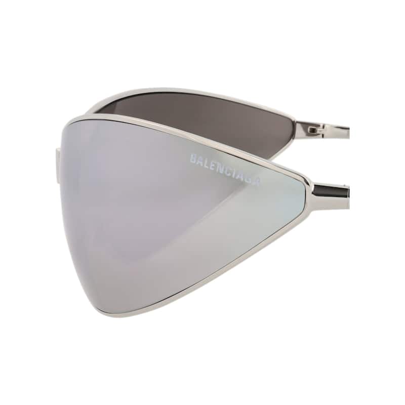 Balenciaga Shield-Frame Metal Sunglasses