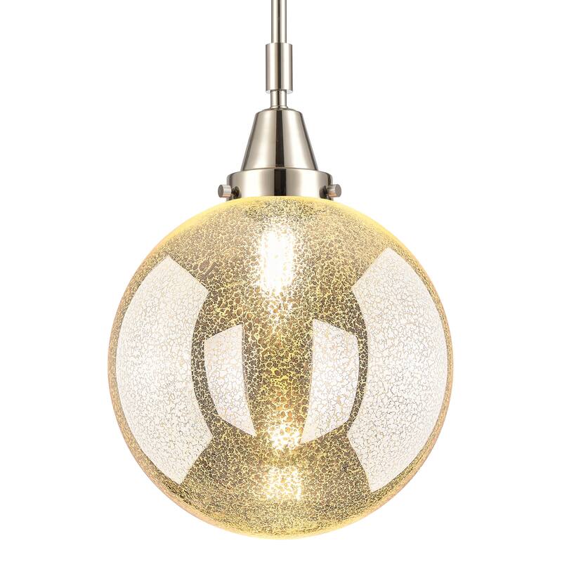 Innovations Lighting 447-1S-G208-10 Beacon 10" Wide Mini Pendant with - Polished Nickel