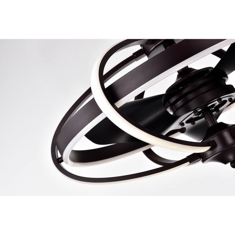 Samaire Brown 26-inch Reversible LED Ceiling Fan with Remote
