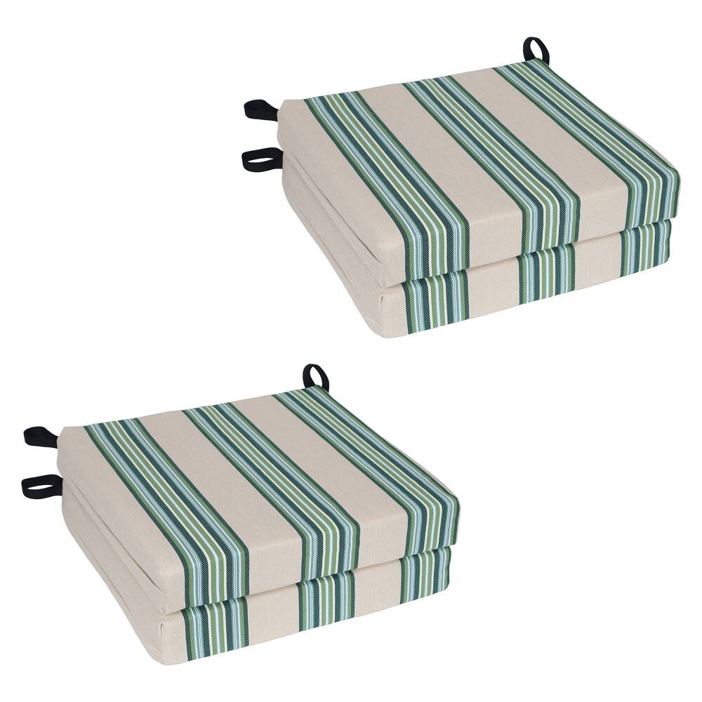 20-inch by 19-inch Woven Olefin Outdoor Chair Cushion (Set of 1, 2, or 4)