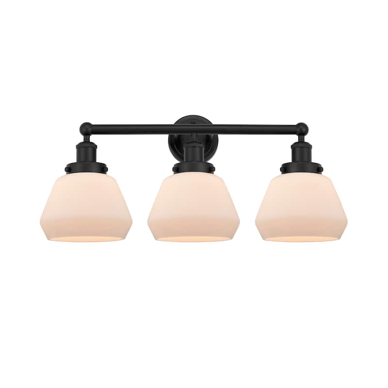 Innovations Lighting 616-3W-10-25 Fulton Vanity Fulton 3 Light 25" - Matte Black / Matte White