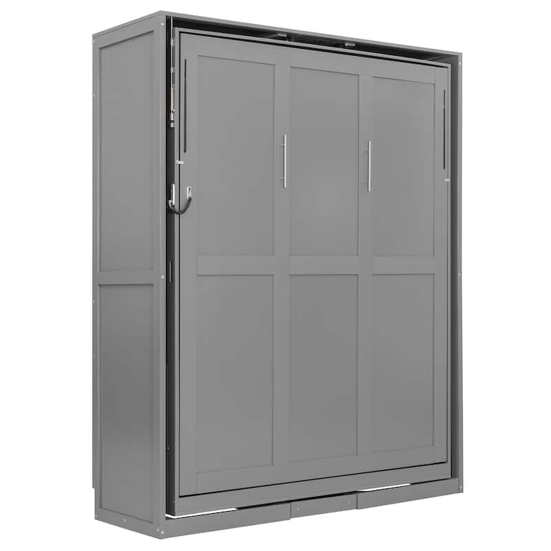 Queen Murphy Bed 360° Rotating Hidden Storage Racks Cabinet Wall Bed