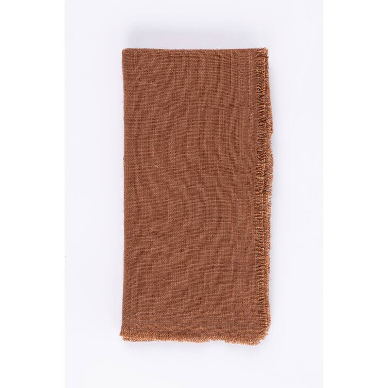 Raphael, Linen, Dinner Napkin Set (Set of 4) - Saddle