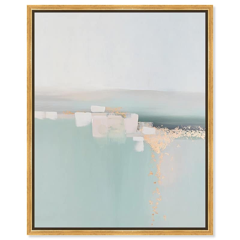 Shimmering Calm Canvas by Art Remedy - 24" x 30" - Gold