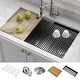preview thumbnail 144 of 144, KRAUS Kore Workstation Undermount Stainless Steel Kitchen Sink 32" L x 19" W (sink KWU110-32) - Stainless Steel