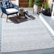 SAFAVIEH Courtyard Zorana Indoor/ Outdoor Waterproof Patio Backyard Rug - 9' x 12' - Ivory/Navy
