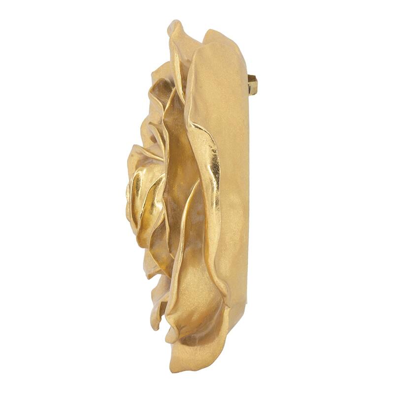 Modern Rose Hanging Wall Accents Floral Wall Decorations, Suitable for Living Rooms, Hallways and Bedrooms, Gold