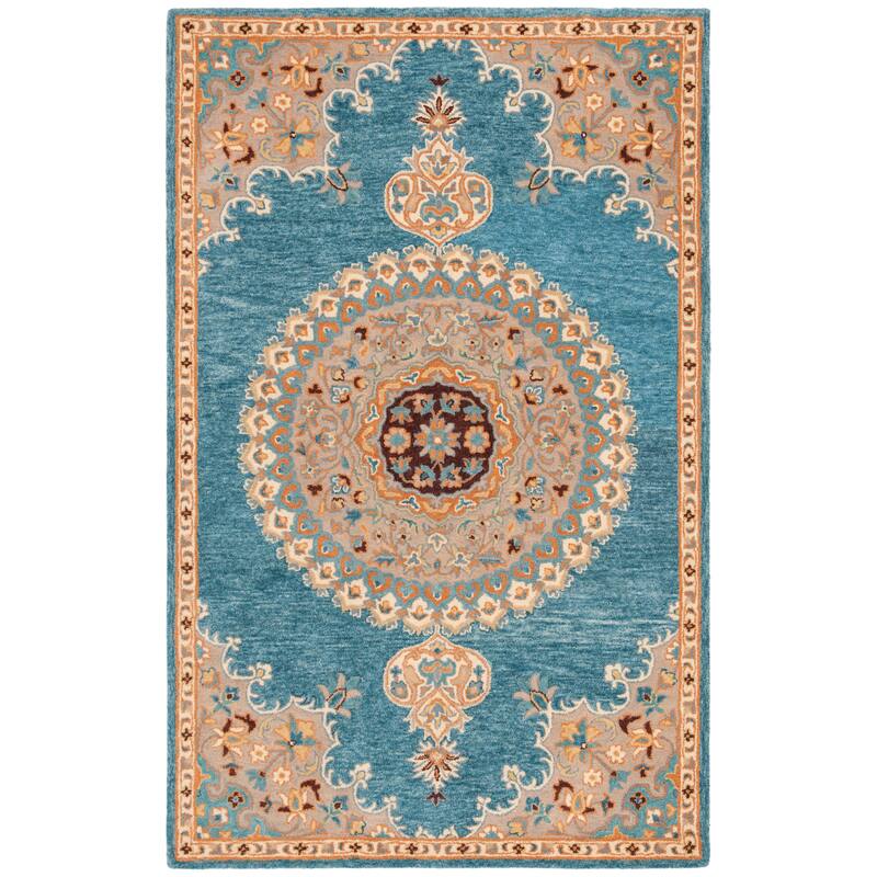SAFAVIEH Handmade Heritage Fretwork Traditional Oriental Wool Rug