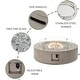 preview thumbnail 53 of 83, COSIEST 42'' Outdoor Round Propane Fire Pit w Wind Guard and Fire Glass