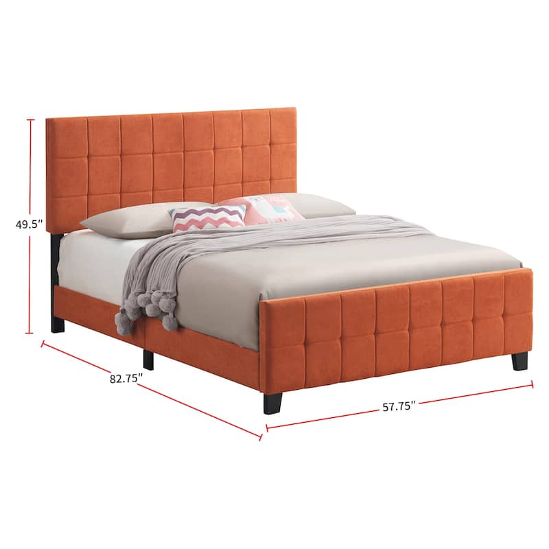 Fabric Upholstered Panel Bed