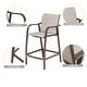 preview thumbnail 8 of 14, VredHom Outdoor Aluminum Bar Stools with Table (Set of 3) - 21.7" W x 25.6" D x 43.7" H