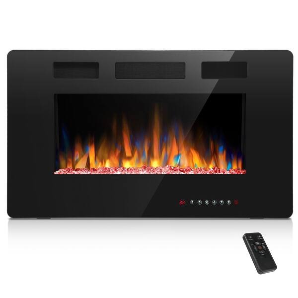 Shop 30 Ultra Thin Electric Fireplace Insert Wall Mounted In
