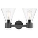 preview thumbnail 6 of 46, Innovations Lighting Downtown Urban - Lawton Cone - 2 Light 16" Wall-Mounted Bath Vanity Light