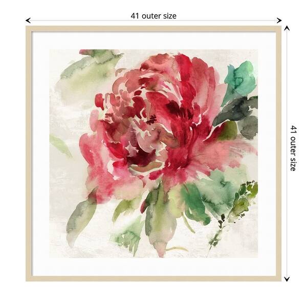 Fall Peony II by Asia Jensen Wood Framed Wall Art Print - Svelte ...