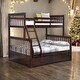 preview thumbnail 2 of 18, House Bed with Roof Design Twin/Twin House Bunk Bed With Shelves And Drawers,Sturdy Construction Loft Bed