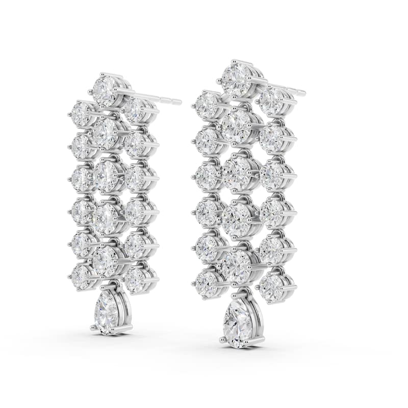 Auriya 14k Gold 3ctw Lab Grown Diamond Dangle Earrings (E-F VS)