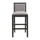 preview thumbnail 5 of 43, Set of 2 Counter Height Bar Stool, Fabric Upholstered Accent Chair, Wooden Frame Island Dining Chair, Bistro High Bar Chair
