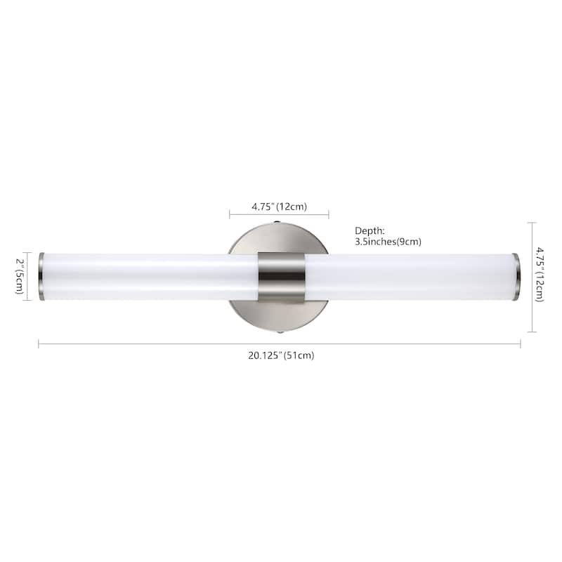 Elyse 20.13" 1-Light Industrial Mid-Century Iron Integrated LED Vanity Light, by JONATHAN Y