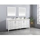 preview thumbnail 52 of 127, Willow Collection 84 in W x 22 in D x 36 in H Aberdeen Double Bowl Sink Bathroom Vanity with Countertop