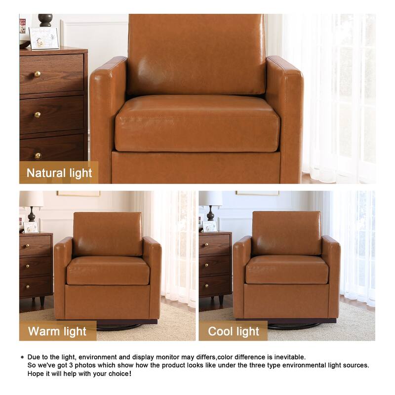 Modern Upholstered Swivel Accent Arm Chair