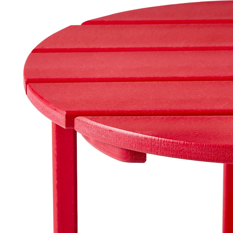Polytrends Altura Eco-friendly All Weather Round 18" Side Table